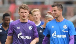 "Ich habe die gemeinsame Zeit mit ihm genossen. Wir haben uns auch mal gezankt und gezofft - und dadurch gepusht": Michael Langer und Alexander Nübel spielten von 2017 bis 2020 gemeinsam für den FC Schalke 04.