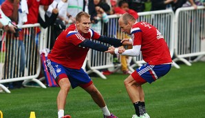 Arjen Robben und Holger Badstuber wollen unter Ancelotti wieder angreifen