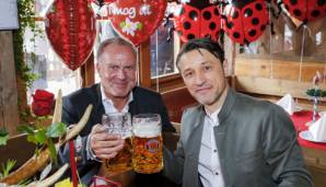 Bayern-Trainer Niko Kovac (r.) zusammen mit dem Vorstandsvorsitzenden Karl-Heinz-Rummenigge auf dem Oktoberfest.