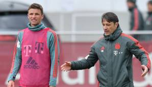 Thomas Müller im Training neben Trainer Niko Kovac.