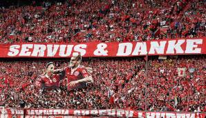... die beiden Ausnahmekönner von den bayerischen Flügeln traten zum letzten Mal in einem Bundesligaspiel für die Roten auf den Rasen in der Allianz Arena und wurden von den Fans ...
