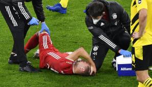 Joshua Kimmich verletzte sich im Duell gegen Borussia Dortmund am Knie und musste mehrere Monate pausieren.