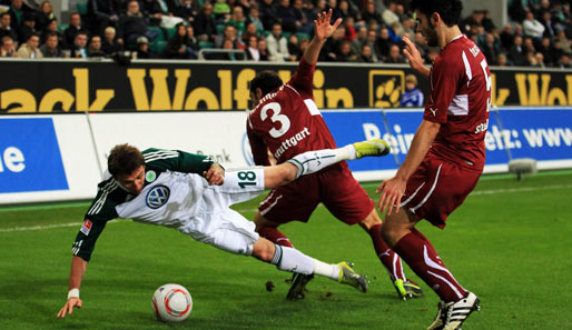 Wolfsburg gewann das Hinspiel gegen Stuttgart mit 2:0 - durch einen Doppelpack von Edin Dzeko