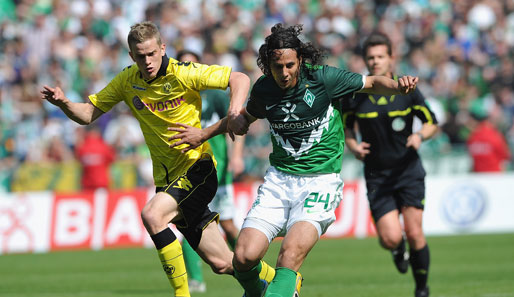 War wieder einmal Torschütze für Werder Bremen: Stürmer Claudio Pizarro