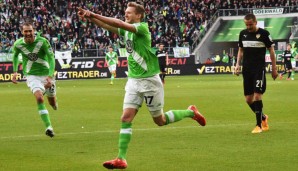 Andre Schürrle erzielte sein erstes Tor für den VfL Wolfsburg