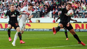 Daniel Ginczek köpfte den VfB zwischenzeitlich in Führung