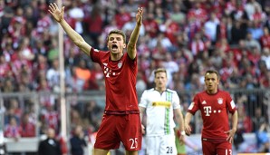 Thomas Müller erzielte gegen Borussia Mönchengladbach sein 20. Saisontor für den FC Bayern München