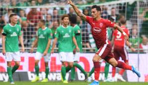 Kaan Ayhan feiert seinen Treffer gegen Werder Bremen.