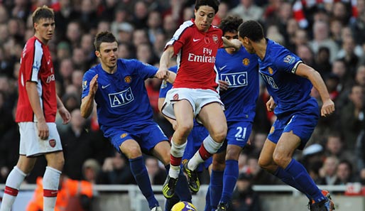 In der Liga verlore Manchester United beim FC Arsenal mit 1:2