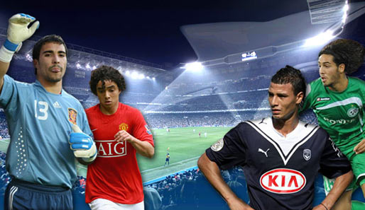 Asenjo, Rafael, Chamakh, Golasa (v.l.) - wird einer von ihnen ein neuer Star der Champions League?