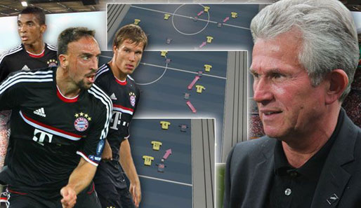 Bayern-Trainer Jupp Heynckes (r.) hat den FC Bayern spieltaktisch nach vorne gebracht