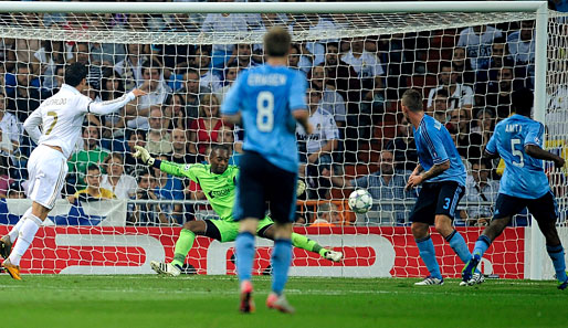Cristiano Ronaldo erzielte nach Pass von Karim Benzema das 1:0 für Real Madrid