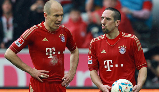 Arjen Robben (l.) und Franck Ribery wollen Olympique Marseille das Fürchten lehren
