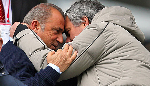 Dicke Freunde: Fatih Terim (l.) und Jose Mourinho