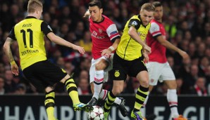 Duell der deutschen Nationalspieler: Dortmunds Reus gegen Arsenals Özil