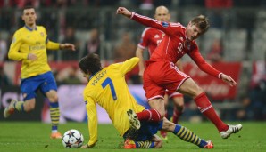 Großer Einsatz: Arsenal wehrte sich in München vergeblich gegen das Ausscheiden