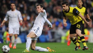 Gareth Bale (M.) erzielte das 1:0 für Real Madrid nach 176 Sekunden