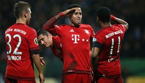 Bereit für Juventus?! Die Bayern-Spieler Kimmich, Lewandowski, Thiago und Costa (v.l.)