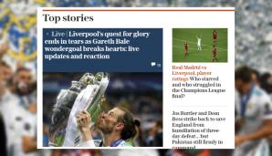 The Telegraph: "Liverpools Jagd nach Ruhm und Ehre endet in Tränen, Gareth Bales Wundertor bricht Herzen."