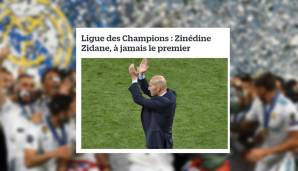 Le Parisien weiß noch, dass Zinedine Zidane vor 20 Jahren das WM-Finale entschieden hat. Bis heute gilt: Zinedine Zidane auf ewig der Erste.