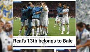 Die Marca huldigt dem zweifachen Torschützen: "Reals 13. gehört Bale" - verständlich, nach einem solchen Fallrückzieher.