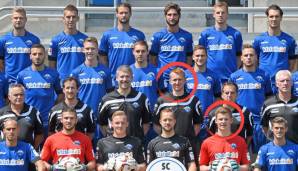 Nico Burchert (rote obige Markierung) war der Torwarttrainer von Alexander Nübel (rote untere Markierung) beim SC Paderborn.