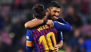 Luis Suarez und Lionel Messi treten mit Barca in Lyon an.