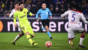 Lionel Messi und der FC Barcelona kommen in Lyon nicht über ein 0:0 hinaus.