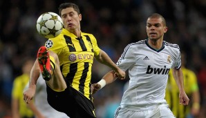 Robert Lewandowski (Borussia Dortmund) beim 4:1 gegen Real Madrid, 24. April 2013. Was Tadic gegen Real kann, kann auch Lewandowski. Im Halbfinal-Hinspiel der Champions League erlebte der Pole einen denkwürdigen Abend ...