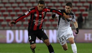 Carlos Eduardo (OGC Nizza) beim 7:2 in Guingamp, 26. Oktober 2014. Brasilianer und die französische Liga passen zusammen, wenn es um Top-Leistungen geht. Carlos Eduardo führte Nizza damals im Alleingang zum Sieg ...