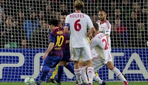 Lionel Messi ( FC Barcelona) beim 7:1 gegen Leverkusen, 3. März 2012. Es gibt nur einen, der in dieser Liste doppelt auftaucht, und das ist natürlich Lionel Messi. Im Achtelfinale der Champions League erzielte er fünf Tore gegen Leverkusen.