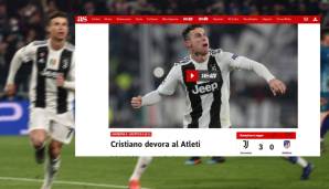 AS (Spanien): "Cristiano verschlingt Atletico. In Turin kehrt Juventus von den Toten zurück und schnappt sich Atletico. Griezmann biss sich in die Hand, der Cholo schwieg."