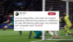 Kollege Nino Duit stellt richtigerweise Folgendes fest: RB Salzburg hat sich durch den Spurs-Finaleinzug für die Königsklasse qualifiziert. Hammer!