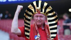 Was mag uns diese Kopfbedeckung sagen? Sehr wahrscheinlich, dass dieser Fan vor allem auf Liverpools Ägypter Mohamed Salah setzt.