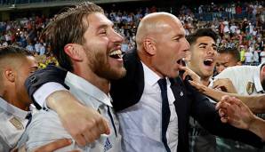 Sergio Ramos und Zinedine Zidane holten gemeinsam vier Mal den Champions-League-Titel.