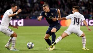Gareth Bale (M.) unterlag mit Real Madrid PSG im Hinspiel 0:3.