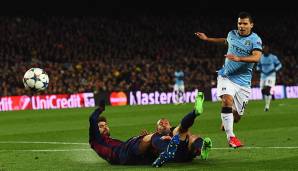 PLATZ 12: Sergio Aguero - 37 Spiele (20. Tor für Manchester City beim 1:2 gegen den FC Barcelona am 24. Februar 2015).