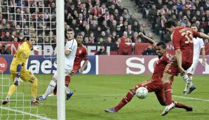 PLATZ 5: Mario Gomez - 32 Spiele (20. Tor für den FC Bayern München beim 7:0 gegen den FC Basel am 13. März 2012).