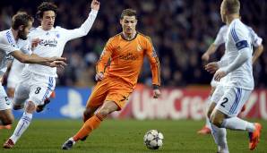 Platz 4: Cristiano Ronaldo (2013/14) - 9 Tore für Real Madrid.