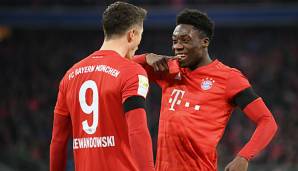 Alphonso Davies und Robert Lewandowski bestechen beim FC Bayern seit Wochen mit ihren guten Leistungen.