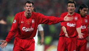 JAMIE CARRAGHER: Die Saison 2004/05 war eine entscheidende für die Liverpool-Legende, da Coach Benitez ihn in die Innenverteidigung beorderte. Sollte Liverpool nie den Rücken kehren. 2013 beendete er seine Karriere und arbeitet seitdem als TV-Experte.