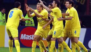 FC VILLARREAL 2005/06: Das gelbe U-Boot ging angeführt von einem Juan Roman Riquelme in Bestform und einem starken Diego Forlan auf Tauchfahrt in jener historischen Spielzeit und ist bis heute der beste CL-Debütant aller Zeiten.
