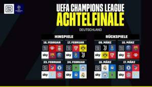Diese Achtelfinal-Spiele der Champions League zeigt DAZN live.