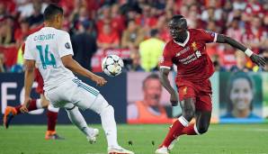 Platz 3: SADIO MANE in seinem 11. Einsatz für den FC Liverpool am 26.05.2018.