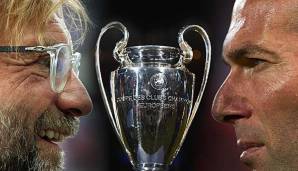 Das gab's schon mal: Zinedine Zidane trifft mit Real Madrid in der Champions League erneut auf Jürgen Klopp und den FC Liverpool.