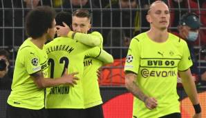 Platz 12 - Borussia Dortmund: Achtelfinale (69 Prozent), Viertelfinale (28 Prozent), Halbfinale (11 Prozent), Finale (4 Prozent), Sieg im Endspiel (1 Prozent)