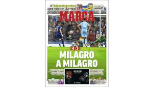 Spanien - Marca: "Benzema hält Madrid am Leben. Zwei Tore von Karim und ein weiteres, großartiges von Vinicius halten die Chance aufs Weiterkommen offen, nachdem City zweimal mit zwei Toren in Führung gelegen hatte."