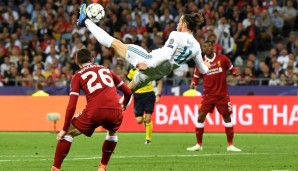 Gareth Bale erzielte mit einem traumhaften Fallrückzieher den zwischenzeitlichen 2:1-Führungstreffer für Real Madrid. Am Ende gewannen die Spanier das Finale von 2018 mit 3:1.