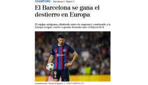 EL MUNDO: "Barcelona verdient die Verbannung aus Europa. Atlético scheidet nach einem unglaublichen und grausamen Ende gegen Leverkusen aus."