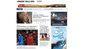 Der Corriere della Sera setzte lieber einen sich kratzenden Ancelotti über Liverpool.